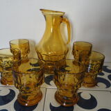 Service a orangeade verre ambré