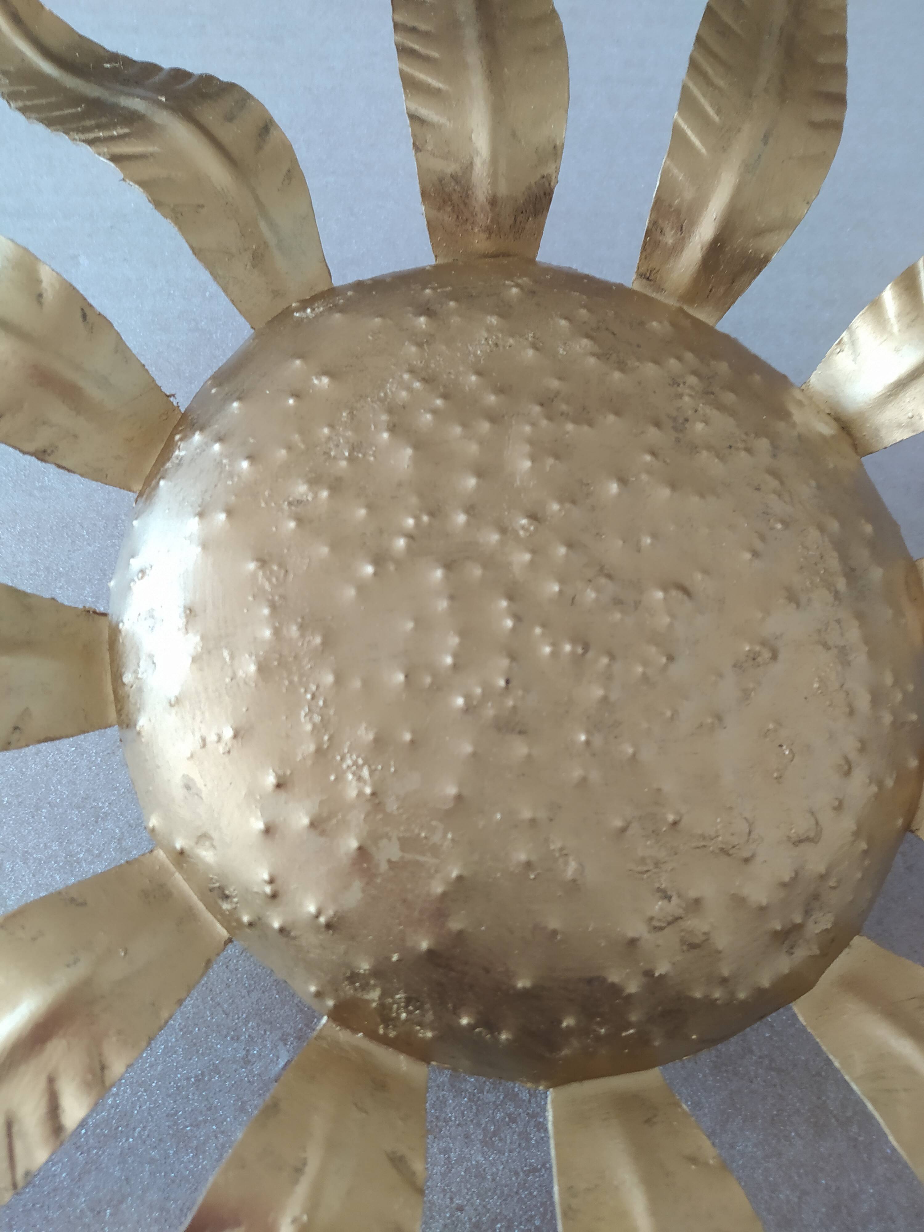 Vintage sun ceiling light