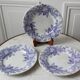 Set of 3 dessert plates Terre de Fer U&C Sarreguemines model "Rubia" late nineteenth