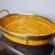 Rattan and brass tray, Italy, 1970