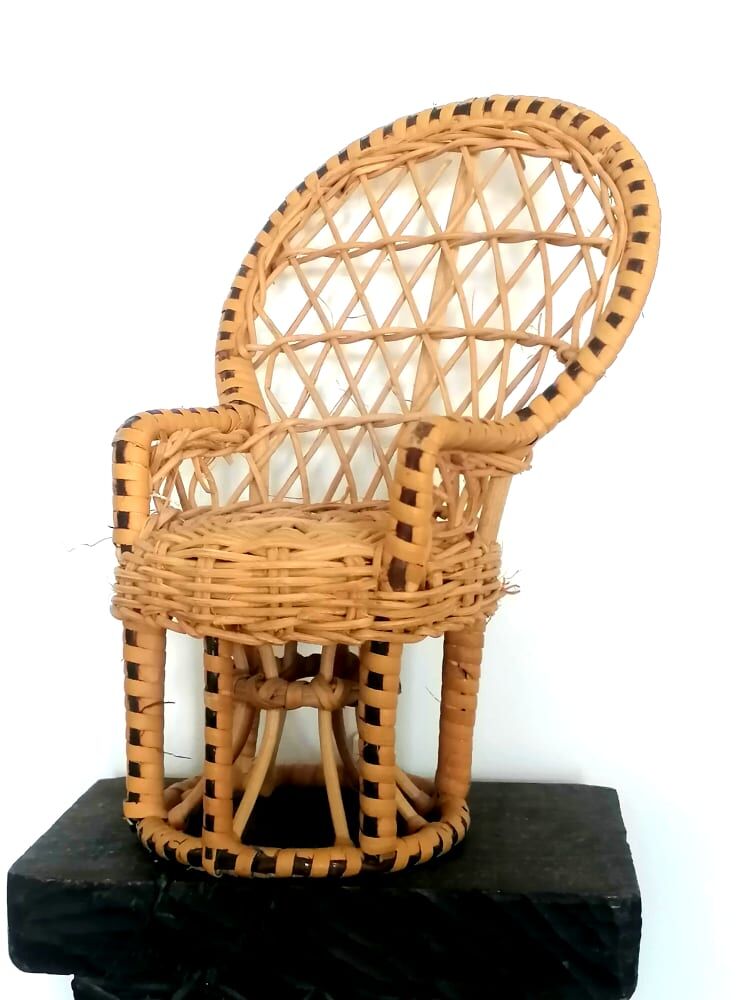 Emmanuelle armchair in miniature rattan