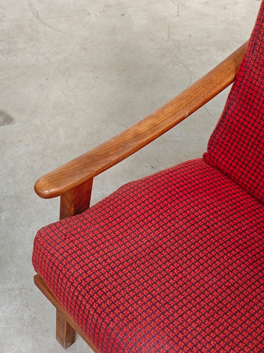 Pair of Scandinavian style armchairs, French made 1970.