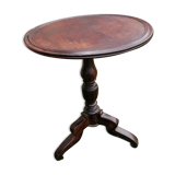Folding wooden pedestal table