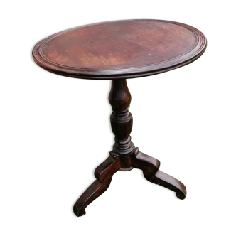 Folding wooden pedestal table