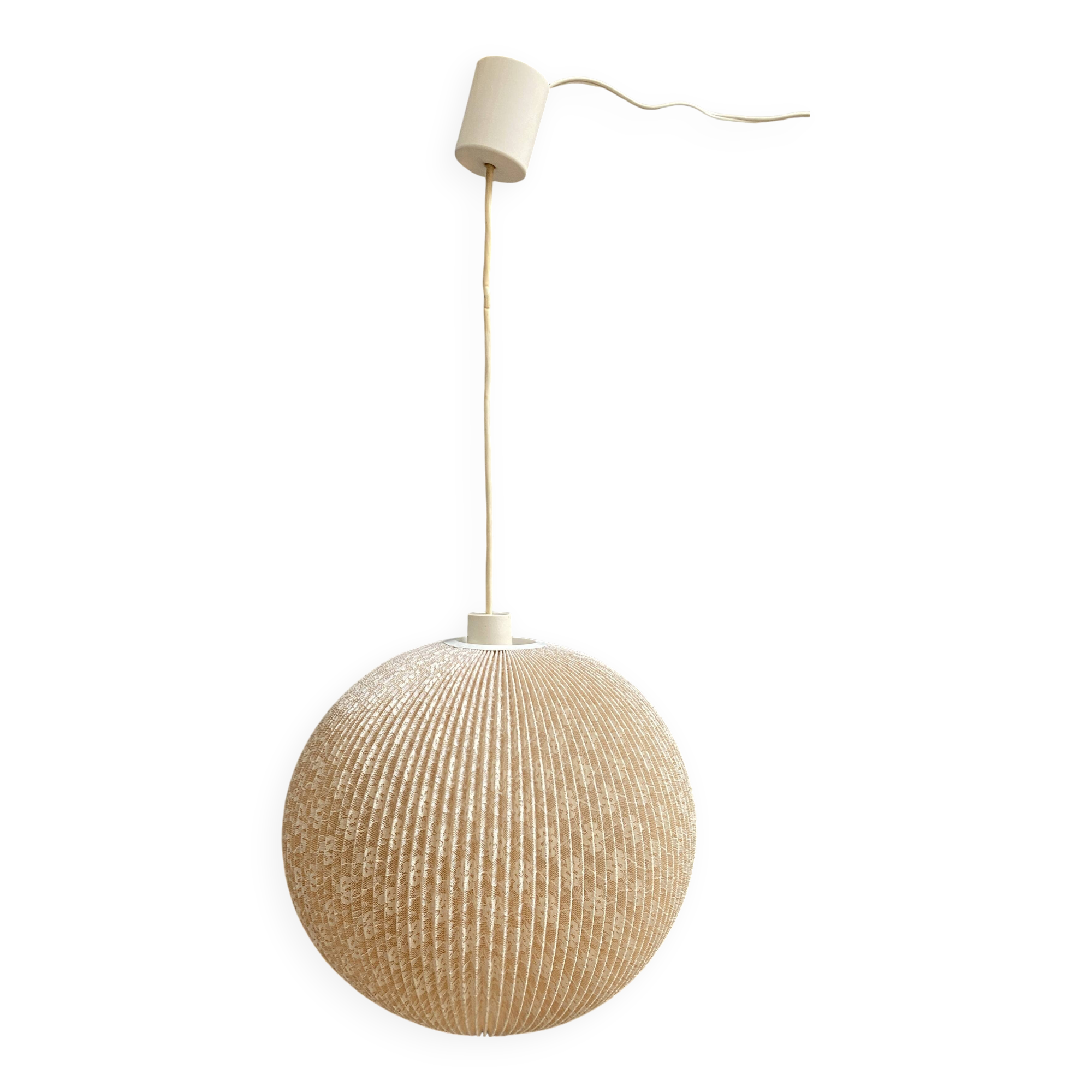 Plisee round hanging lamp 1960s