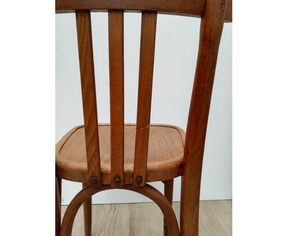 3 wooden bistro chairs