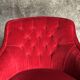 Red velvet toad armchair