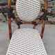 Pair of Vintage Wooden and Woven Plastic Bistro Chairs