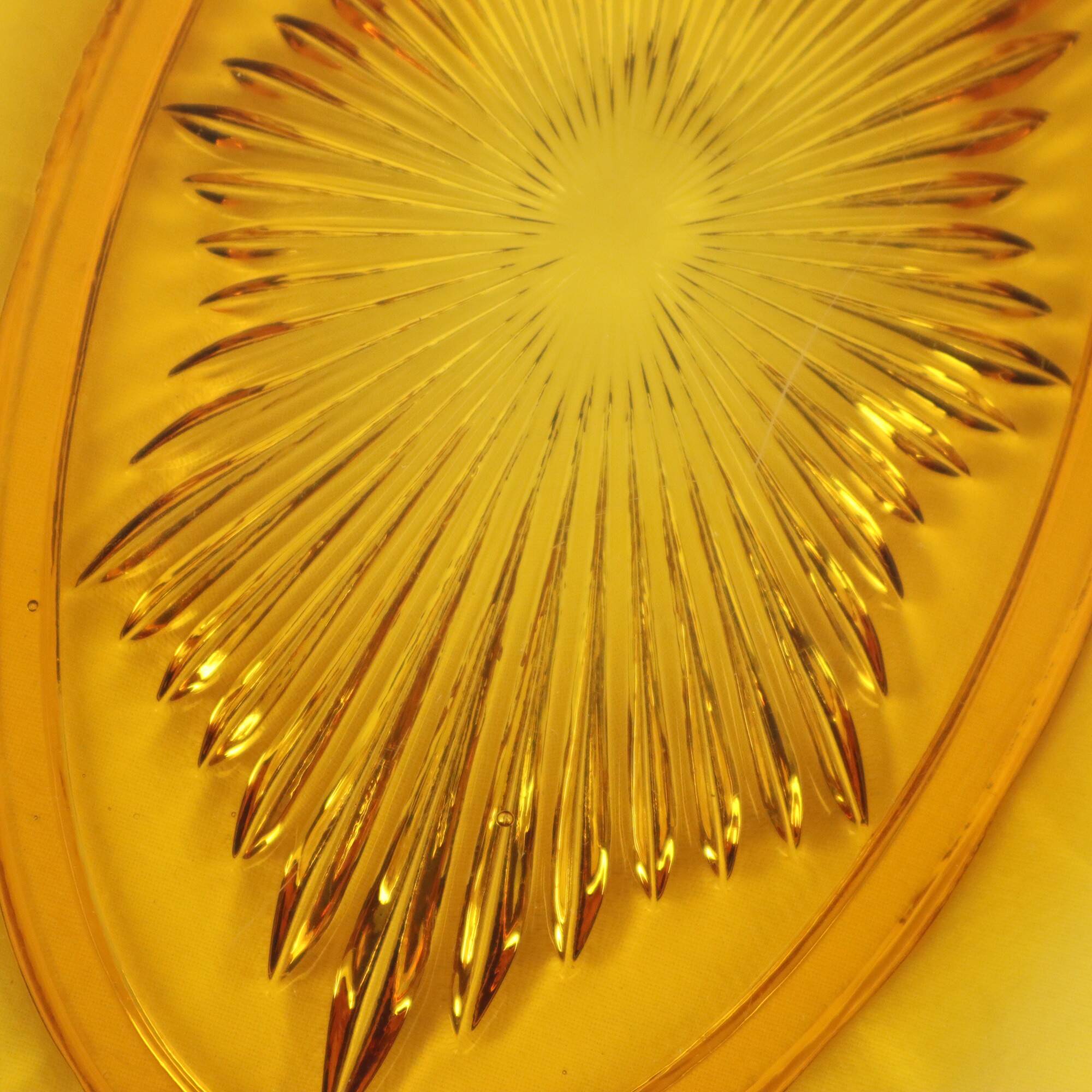 Val Saint Lambert Fruit bowl Amber Luxval Art Deco 1935