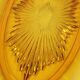 Val Saint Lambert Fruit bowl Amber Luxval Art Deco 1935
