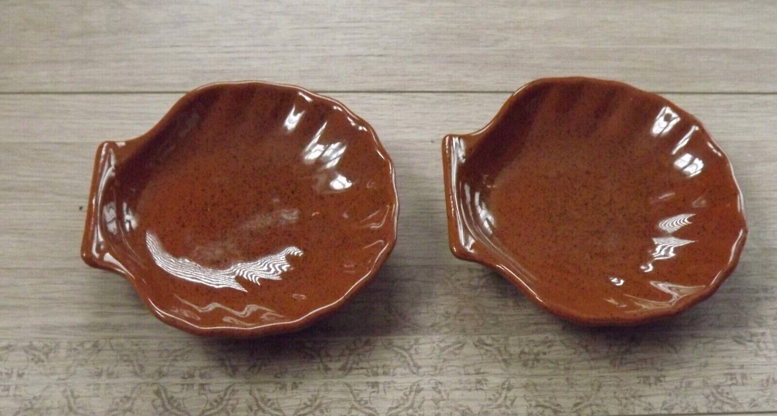 Set of 2 serving dishes Emile Henry Brown Coquille St Jacques 4642