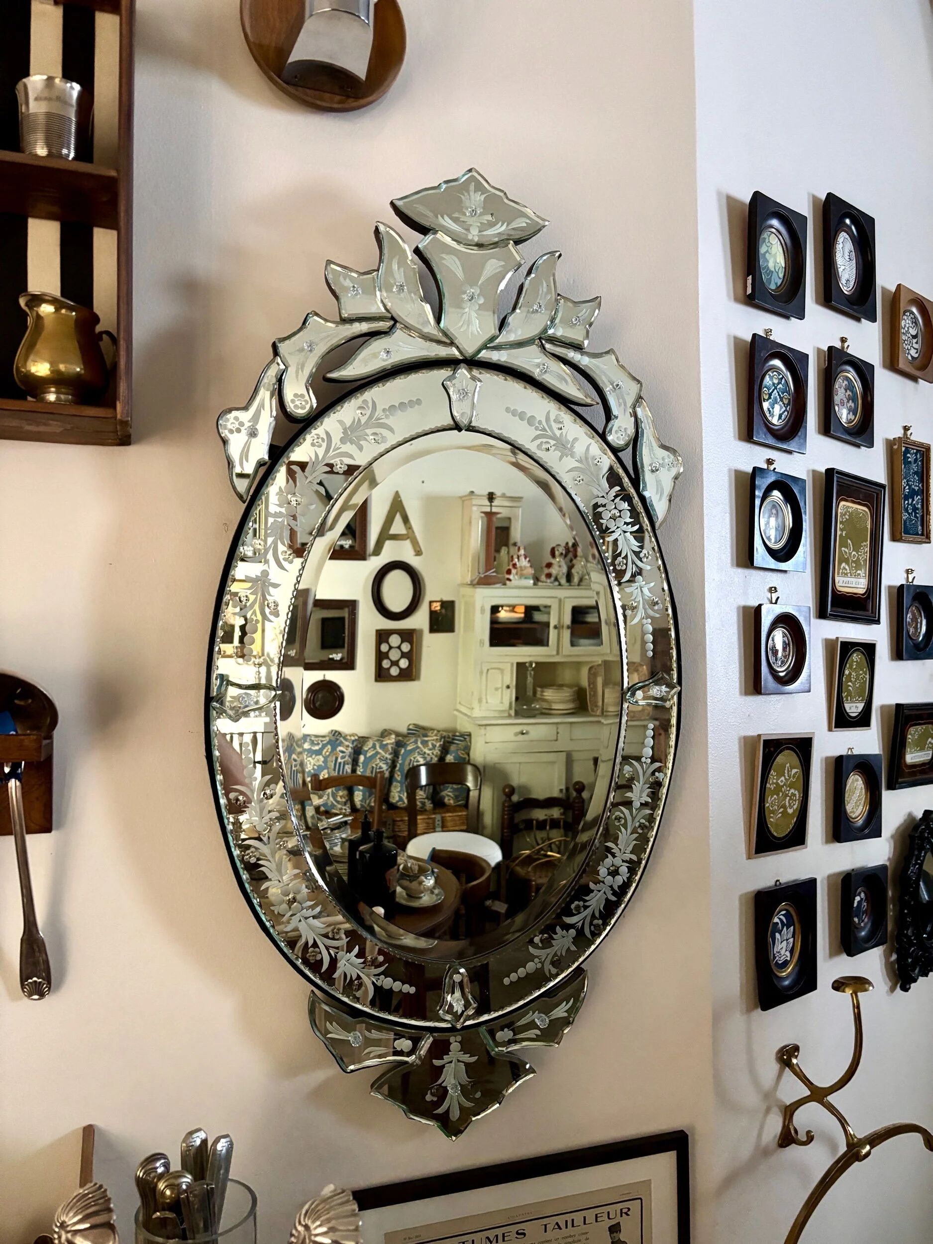 Venetian mirror 99 x 51 cm