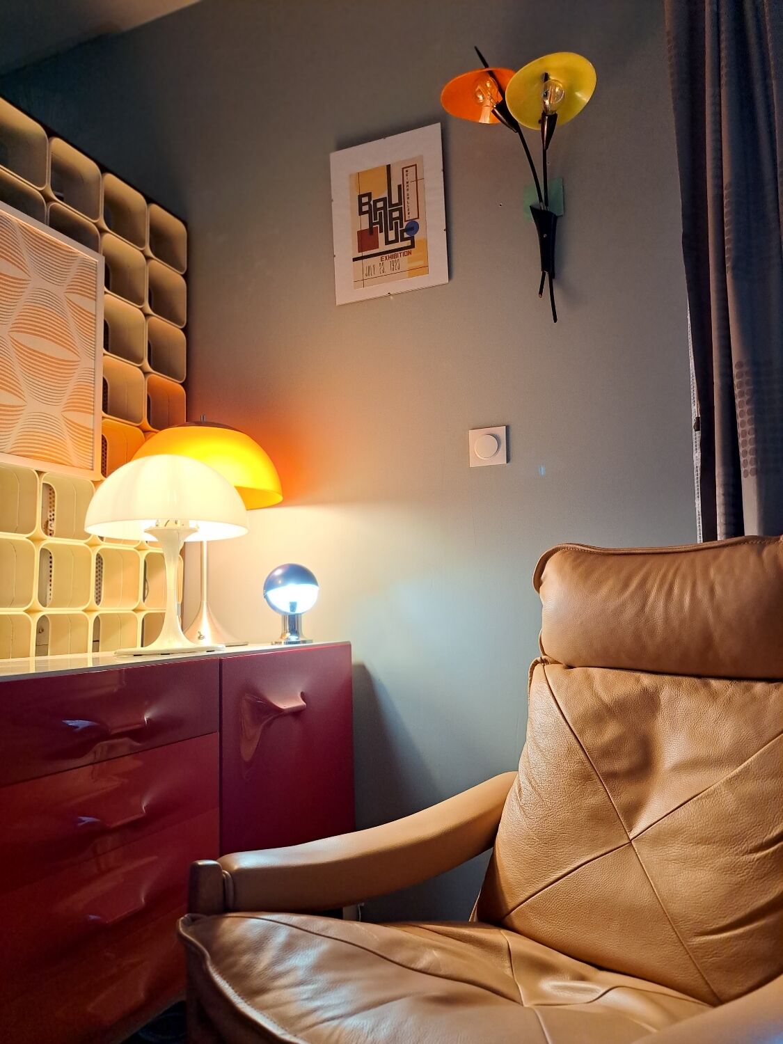 Pairs of armchairs and ottoman by Soda Galvano for Lied Mobler, Norway 1970