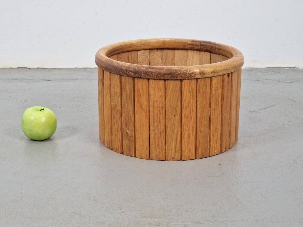 Vintage Oak Indoor Planter, Denmark, 1960s