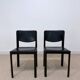 Pair of Matteo Grassi chairs in black leather – Italian design