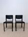 Pair of Matteo Grassi chairs in black leather – Italian design