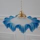 Serrated suspension in blue glass years 50-60