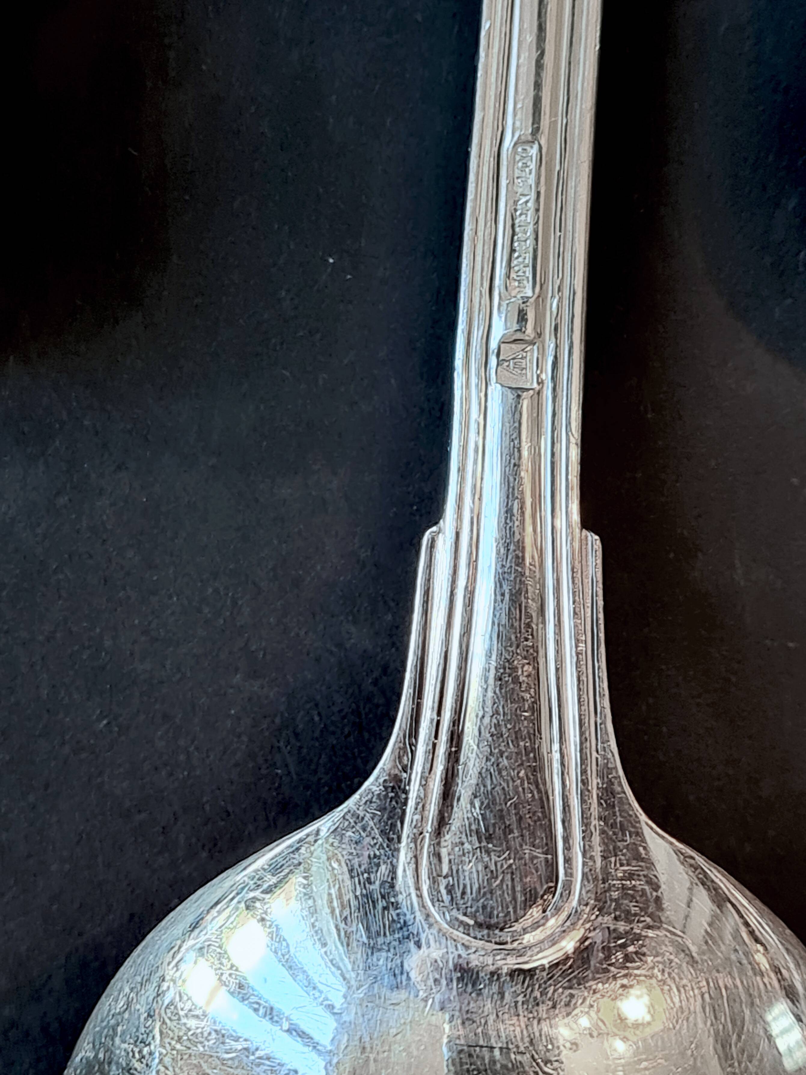 24-piece silver-plated metal cutlery set "Deettjean 190" and their box - Filet de Coeur model - Ref 11