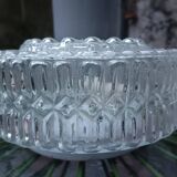 Plafonnier, applique vintage en verre moulé