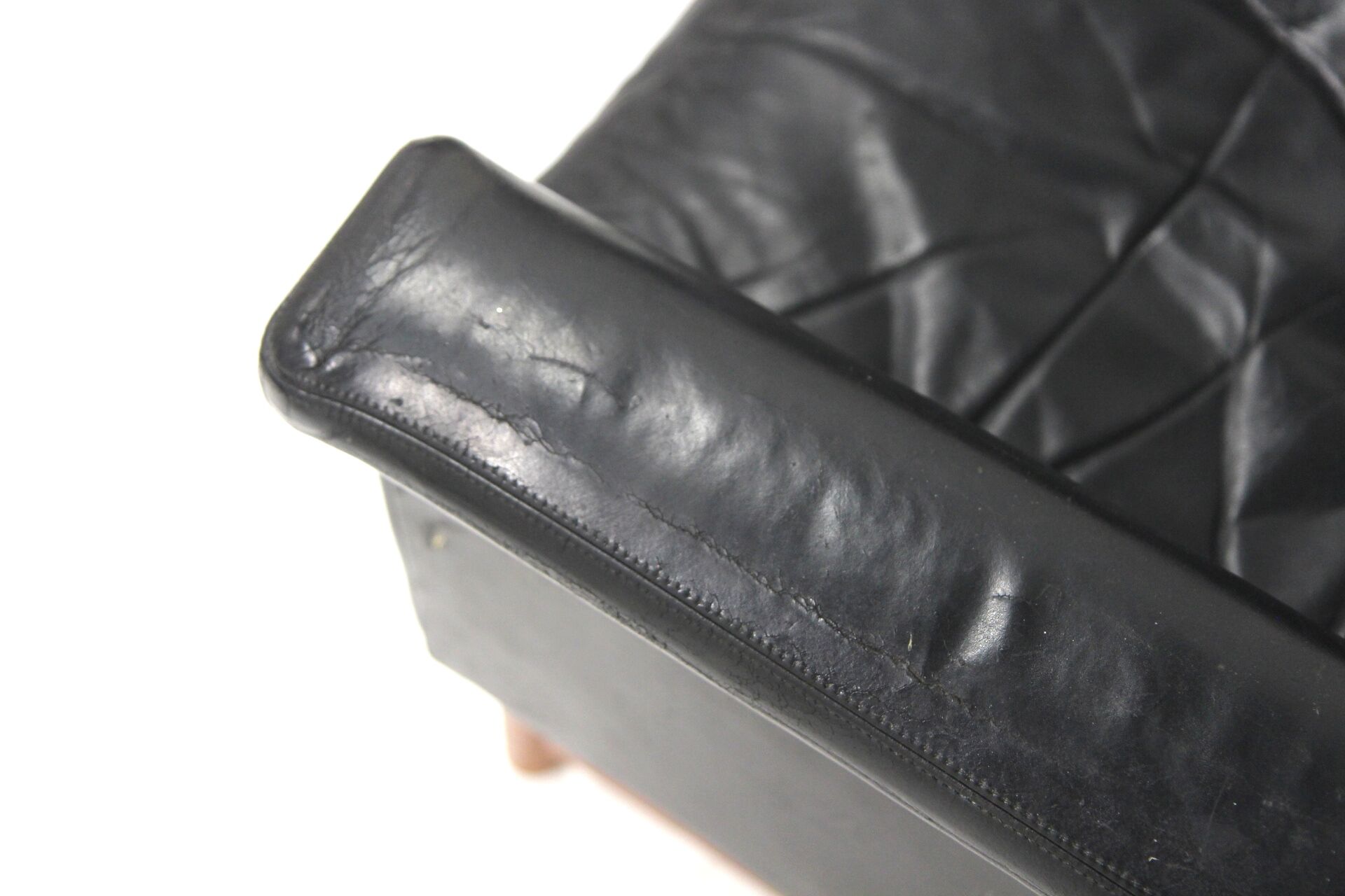 Fauteuil scandinave en cuir, Suède, 1960