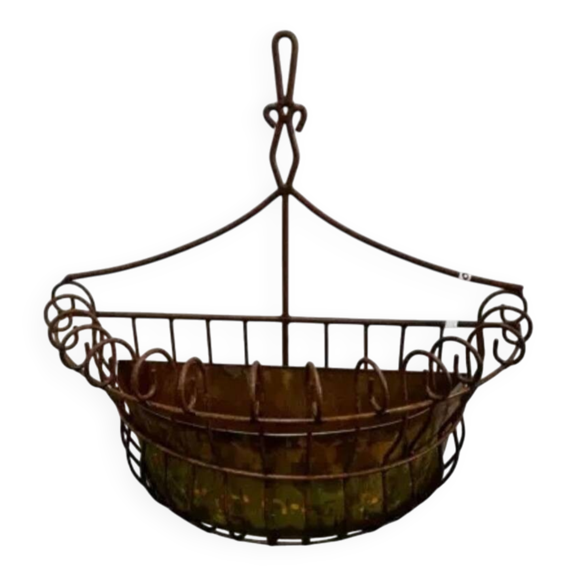 Wrought iron wall planter