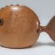 Two door peaks aperitif zoomorphic fish bird solid wood vintage design
