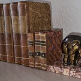 Paire de serre livres art deco marbre