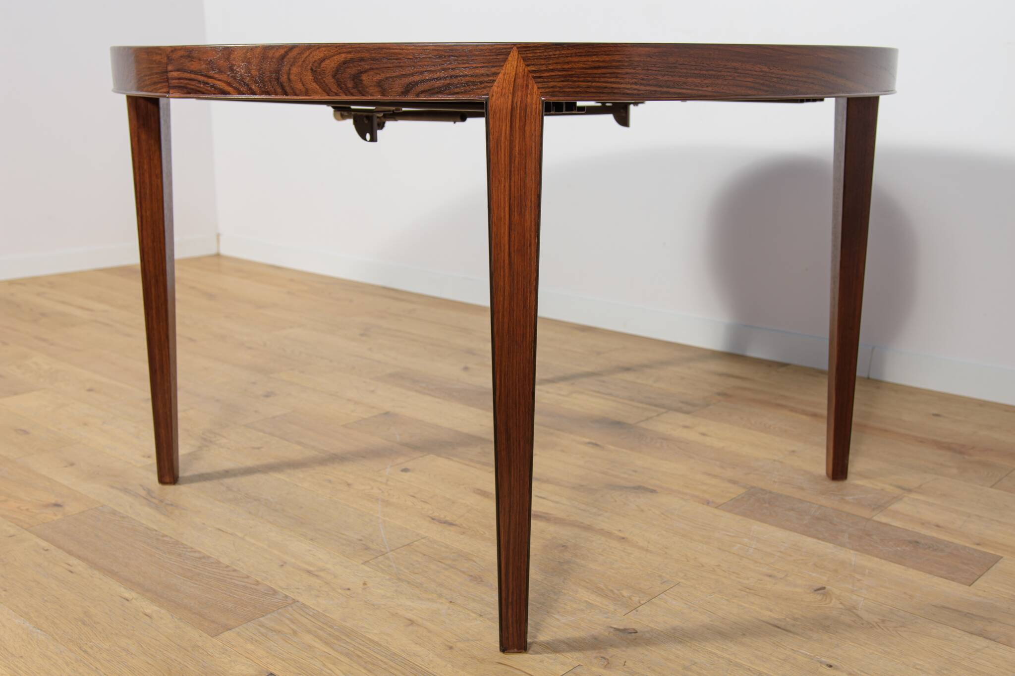 Mid-Century Round Rosewood Dining Table by Severin Hansen for Haslev Furnit