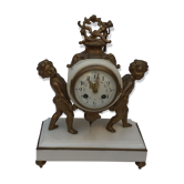 Pendule en marbre et en bronze