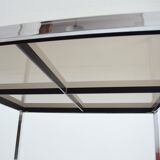 Milo Baughman chrome and smoked glass dining table – 1970 – Italy