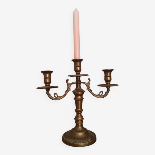 Antique chandelier in gilded brass