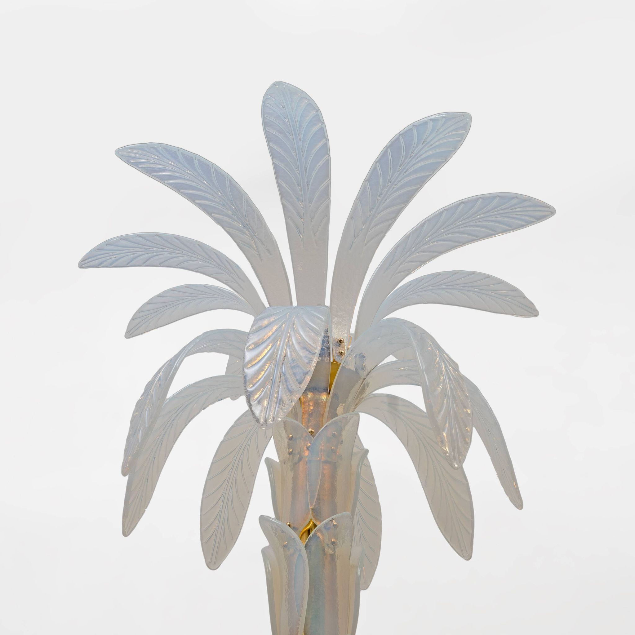 Iridescent Murano Glass Palm Tree Floor Lamp
