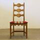 Vintage 1960s Danish brutalist ladderback oak chairs in the style of Kjærnulf