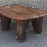 Antique wooden stool. Senufo African art from Côte d'Ivoire.