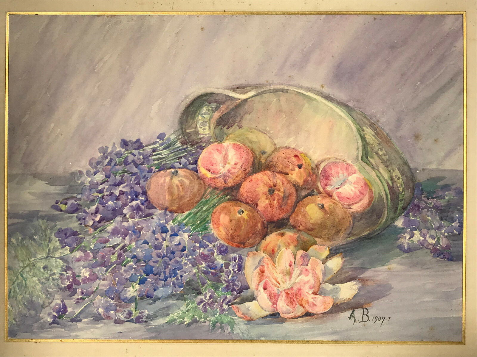 Aquarelle des années 1900 signé A. Bassée