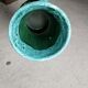 Green and blue lava ceramic pot pitcher