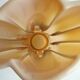 Art deco vase shape curved fan brown glass and pink opaline