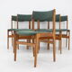 1960s Set of Six Teak Dining Chairs, Denmark
