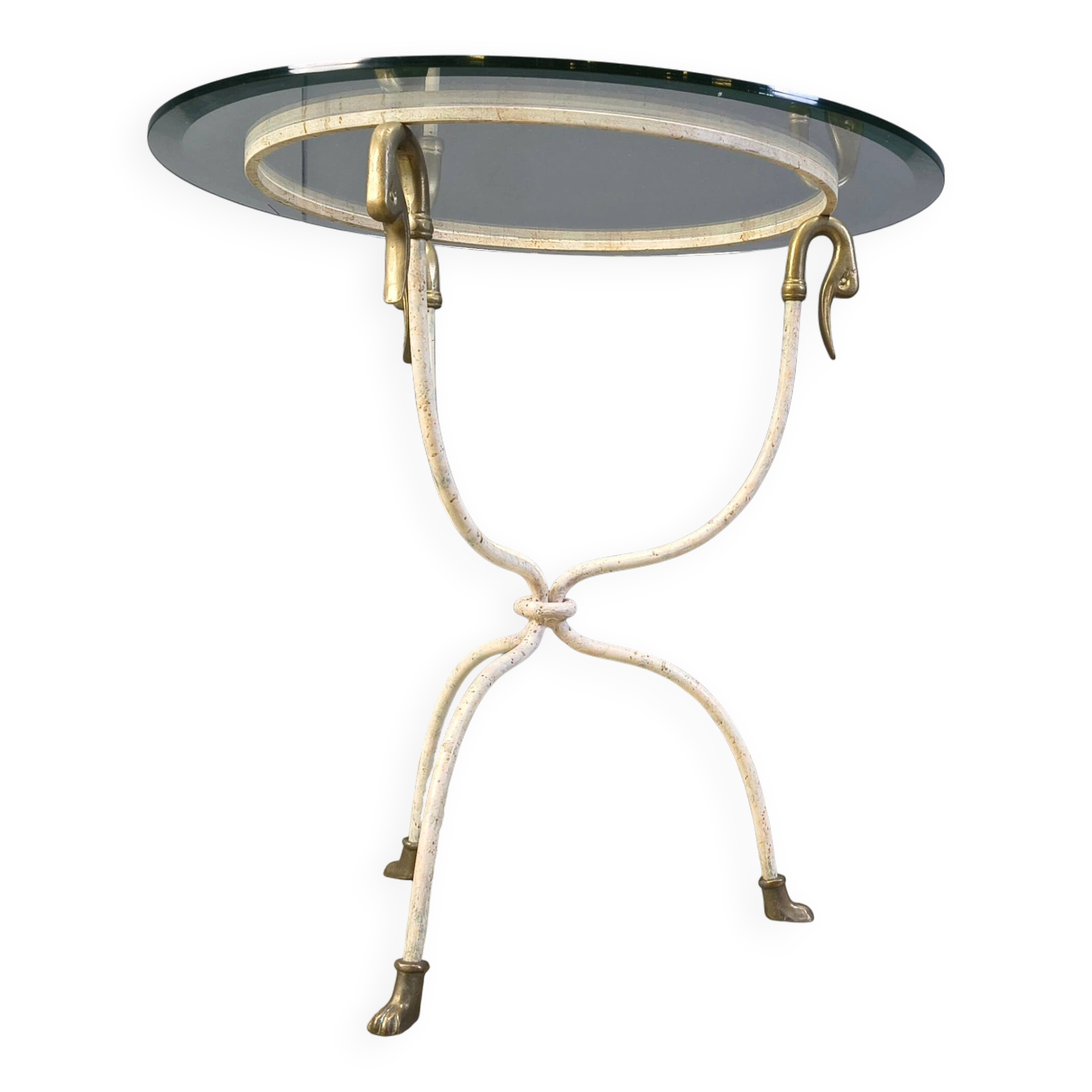 Mid-century Italian swan side table, 1970s