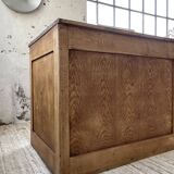 XL oak counter, trade furniture with multi-drawers