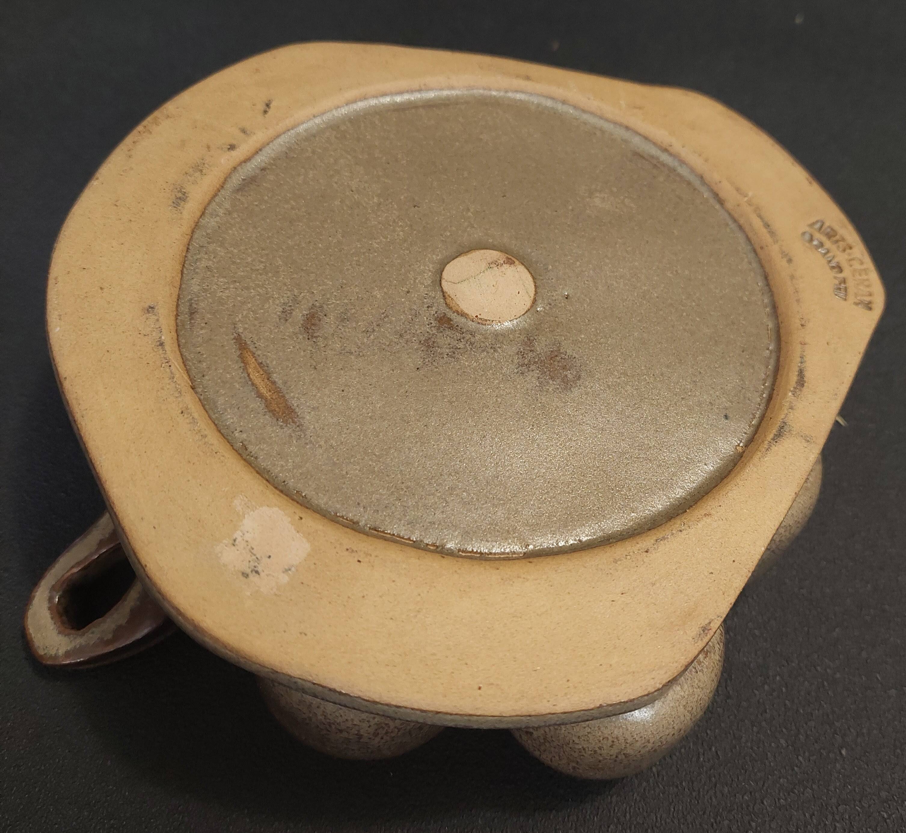 Snail dish Arts ceram grand feu Pointu Puisaye second half of the 20th century