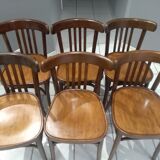 Suite of 6 Chairs of vintage Bistrot 1960