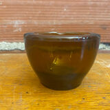 Cendrier Ancien Verrerie BROSSE Vieux Rouen Verre Moulé France Vintage