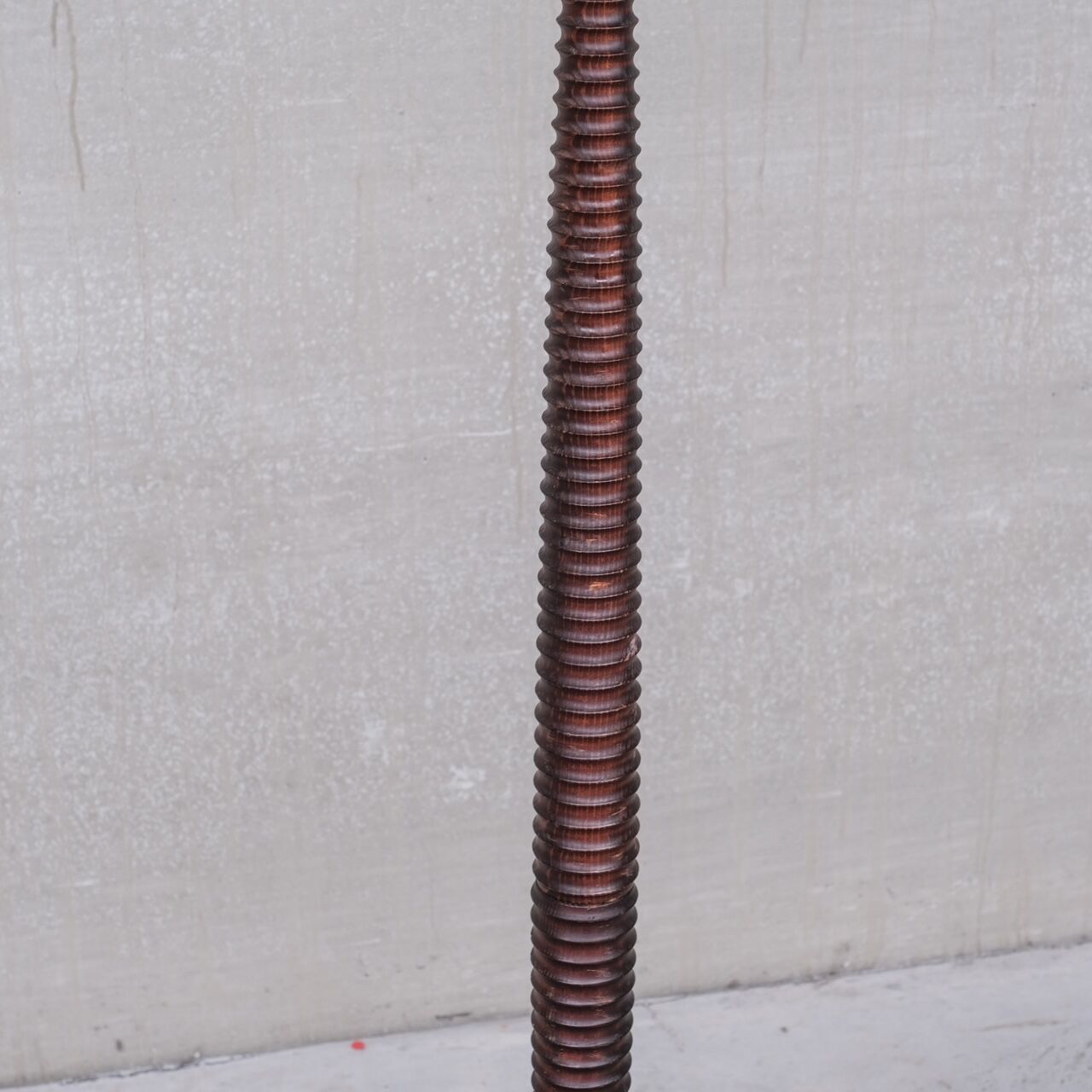 Turned wooden french mid-century floor lamp