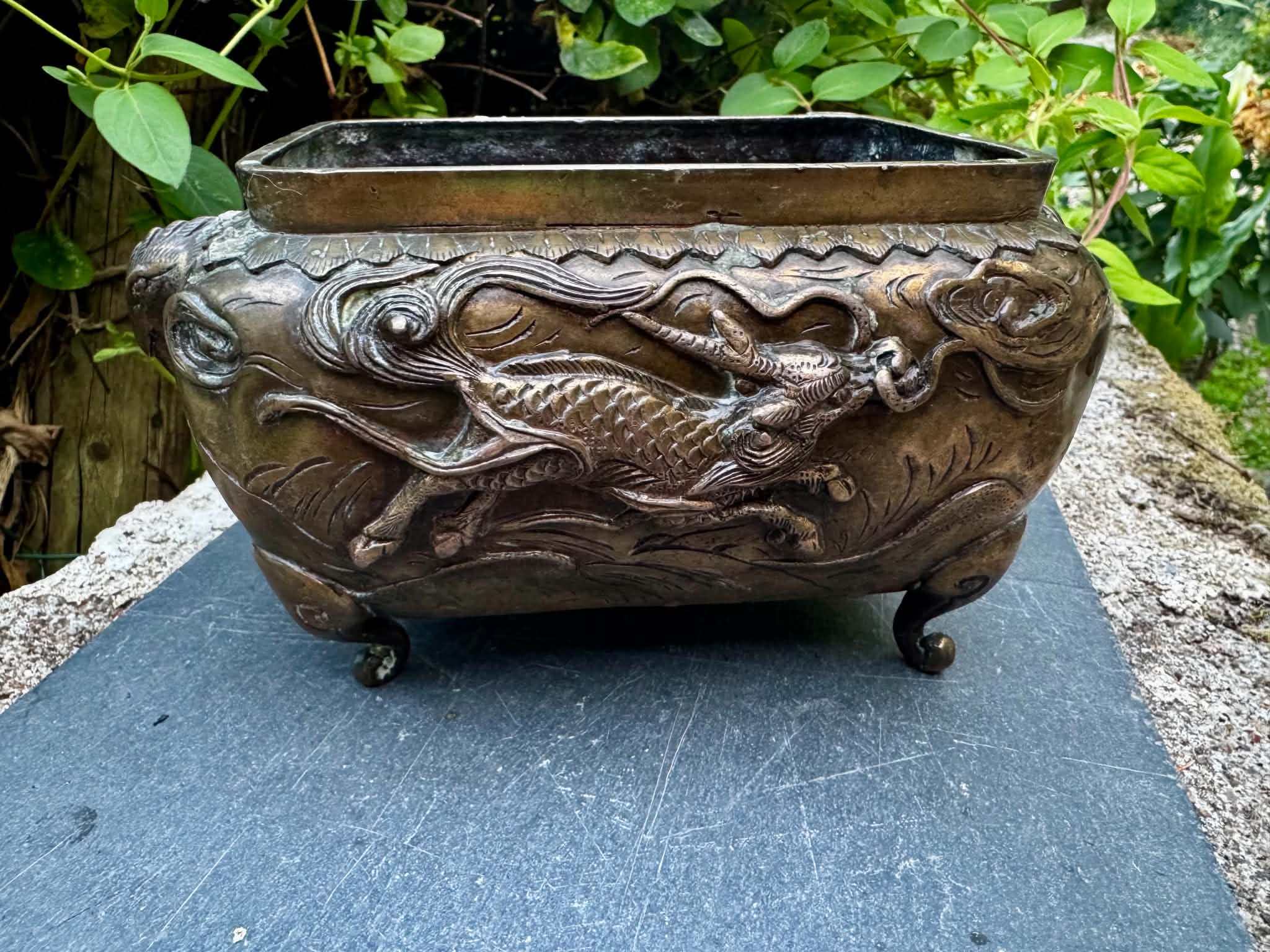 Jardinière, cache-pot en bronze, Asie XIXe siècle