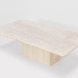 Mid century vintage travertine coffee table