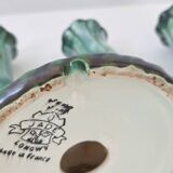 Pair of vintage Longwy candlesticks 1960