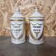 Pair of pharmacy jar