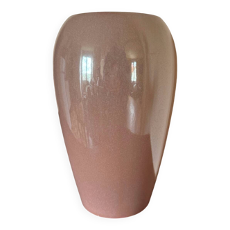 Powder pink ceramic vase from the 80s