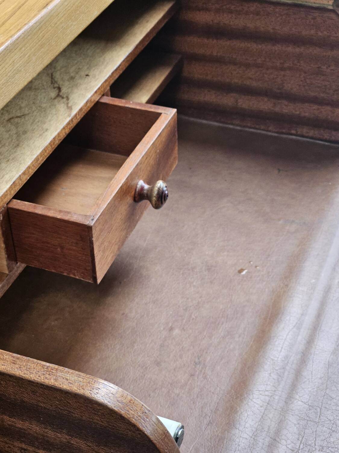 Bureau secrétaire orme vintage